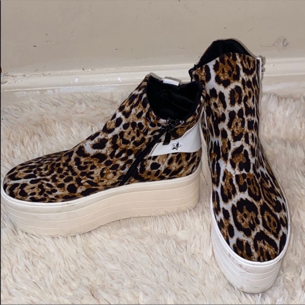 Platform leopard booties - Picture 3 of 5